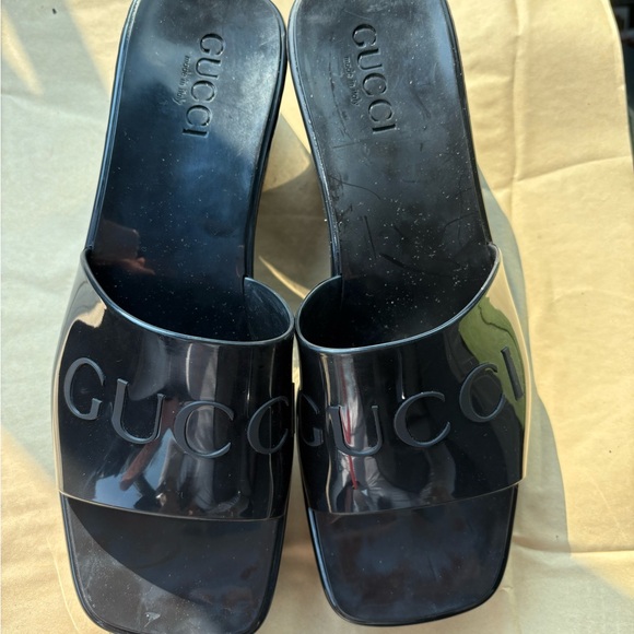 Gucci Black Mules Glossy - Picture 1 of 2